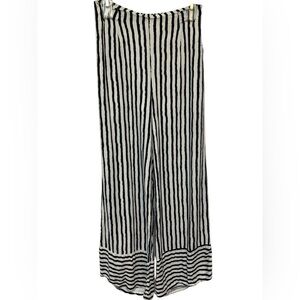 Urban Romantics Striped Black and White Wide Leg Pants